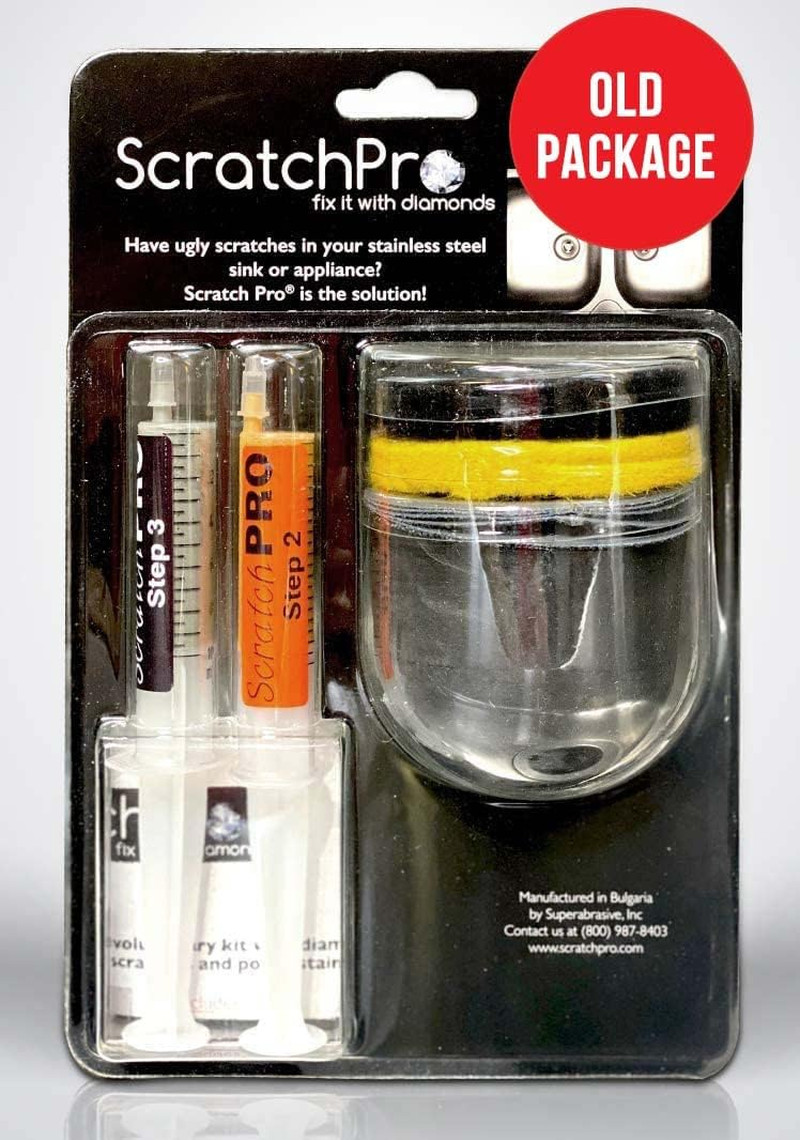 Kit for Polishing and Repairing Stainless Steel Sinks, with Diamond Buffing Comp