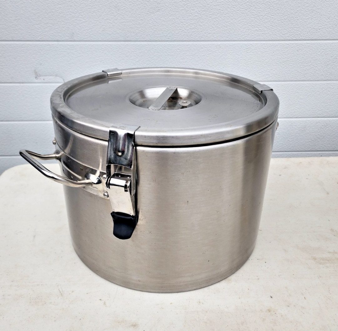 Stainless Steel Airtight Insulated Container with Lid and Locking Clamp