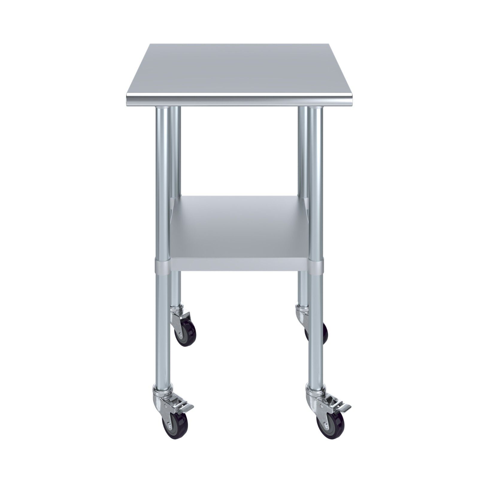 24″ X 24″ Stainless Steel Table With Wheels | NSF Prep Metal Work Table Casters