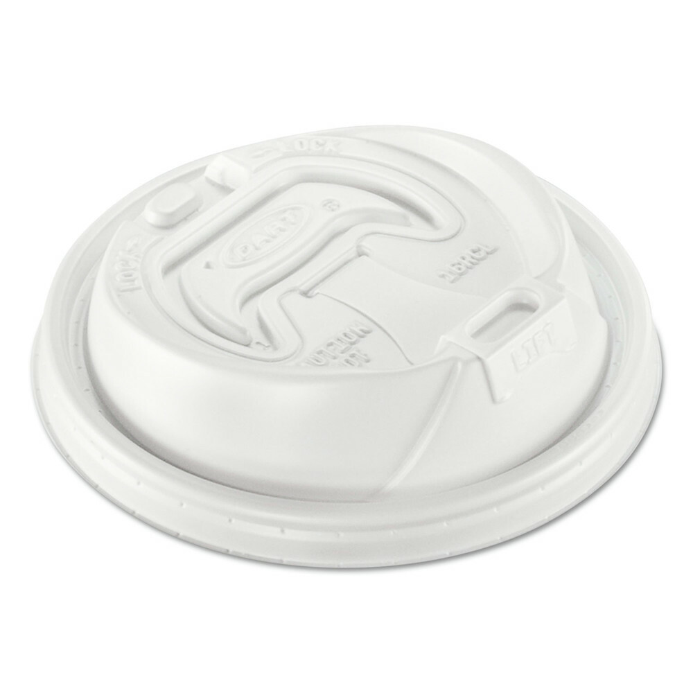 Dart 16RCLPK Optima Reclosable Lids for 12 – 24 oz. Foam Cups – WHT (100/PK) New