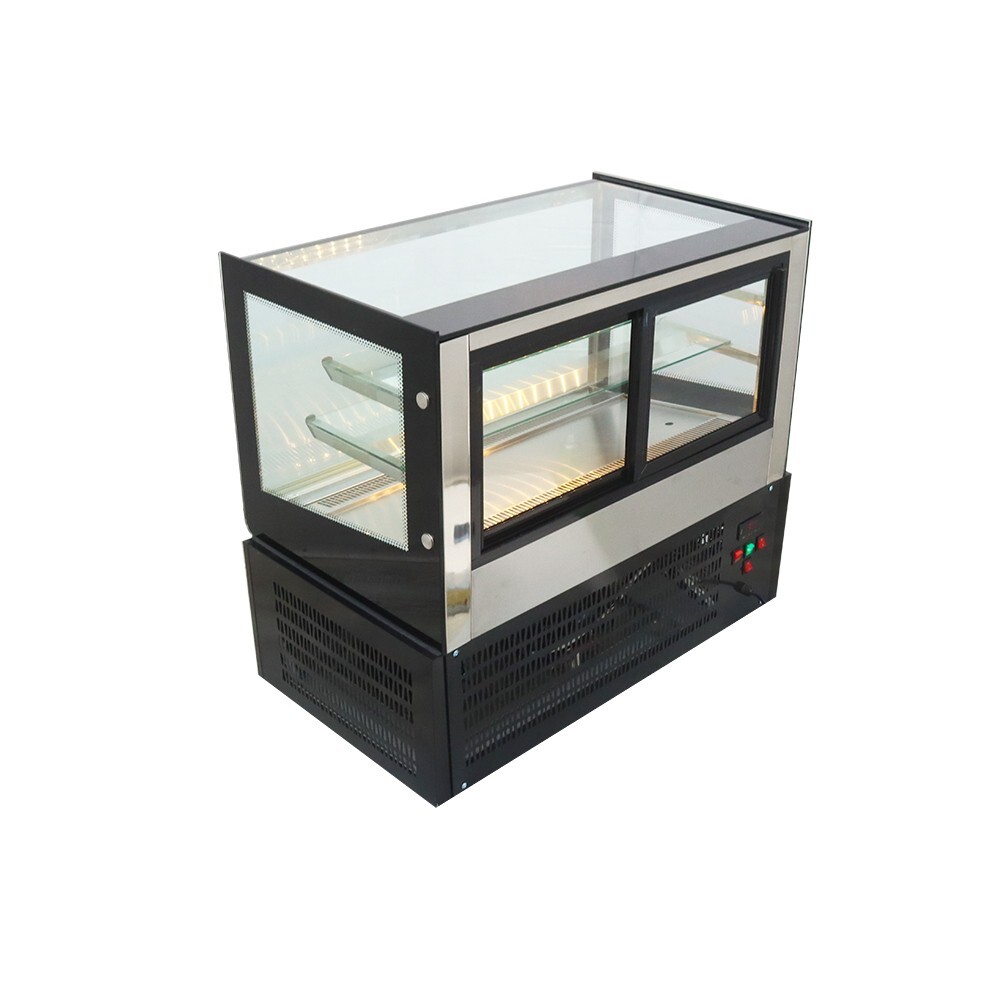35″ Wide Refrigerated Display Case Air-cooling Cabinet 220V Back Open Warm Light