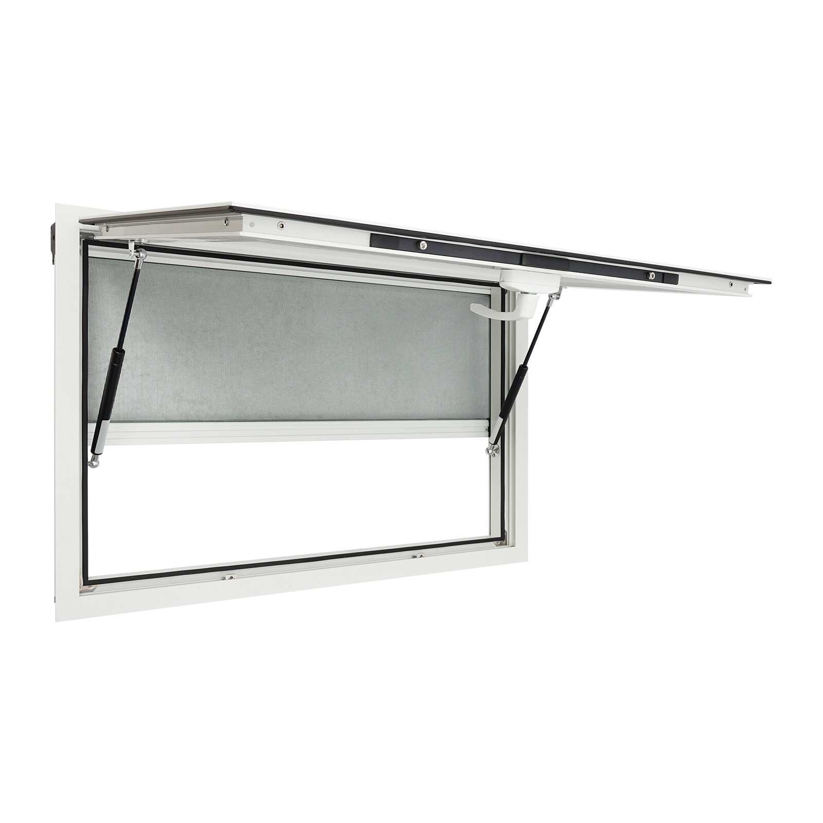 35×23 In Food Truck Concession Stand Serving Window 85° Open with Screen Window