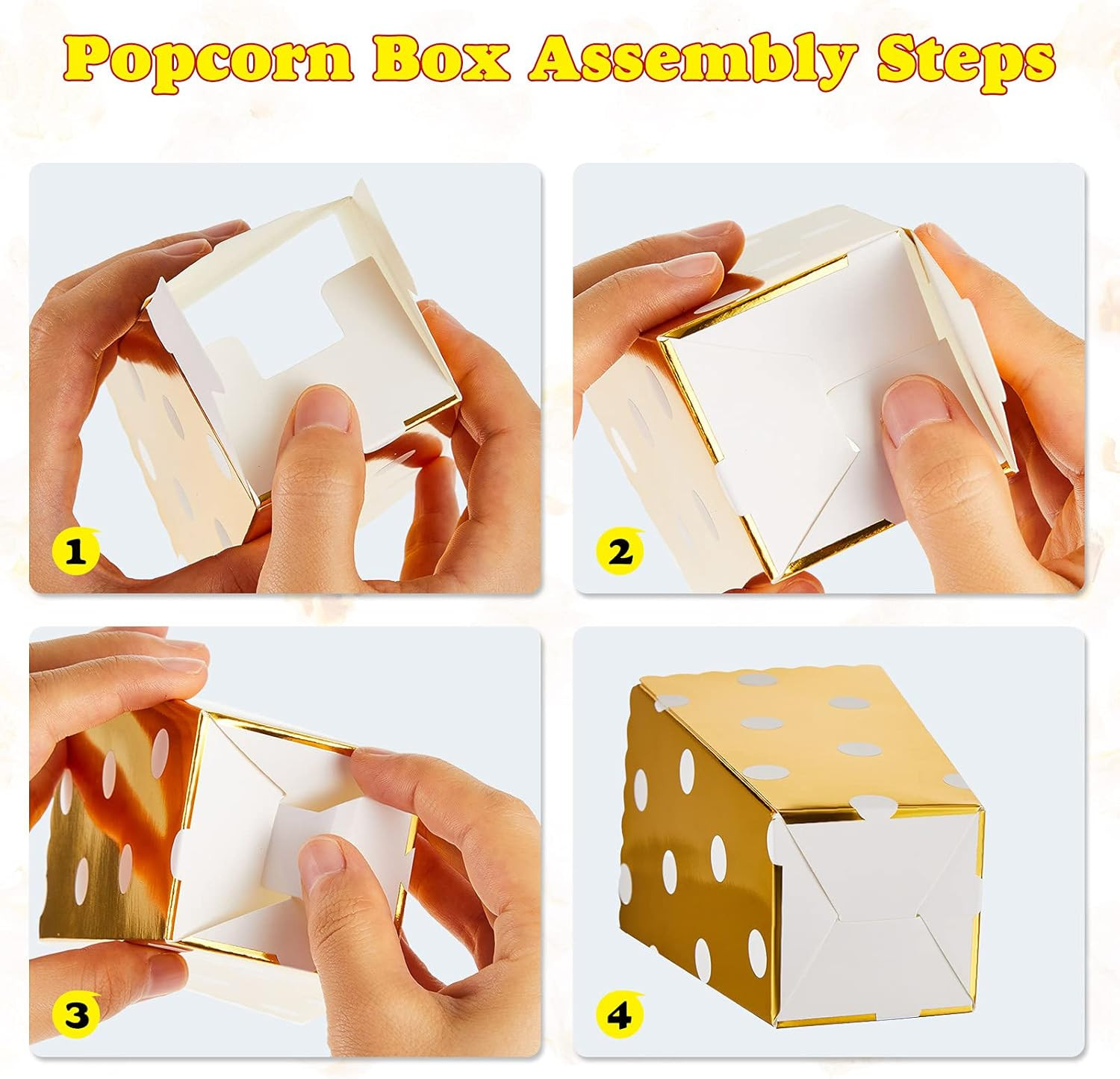 80 Pcs Artificial Resin Popcorn Miniature Prop Figurines Lifelike Faux Popcorn w
