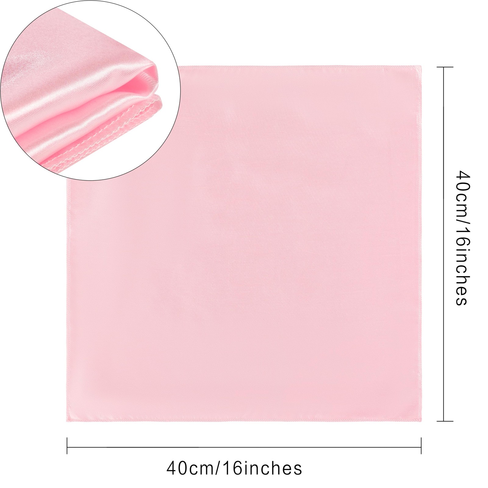 Counfeisly 36 Pack Square Satin Dinner Napkins 16X16 Inches Silky Soft Smooth
