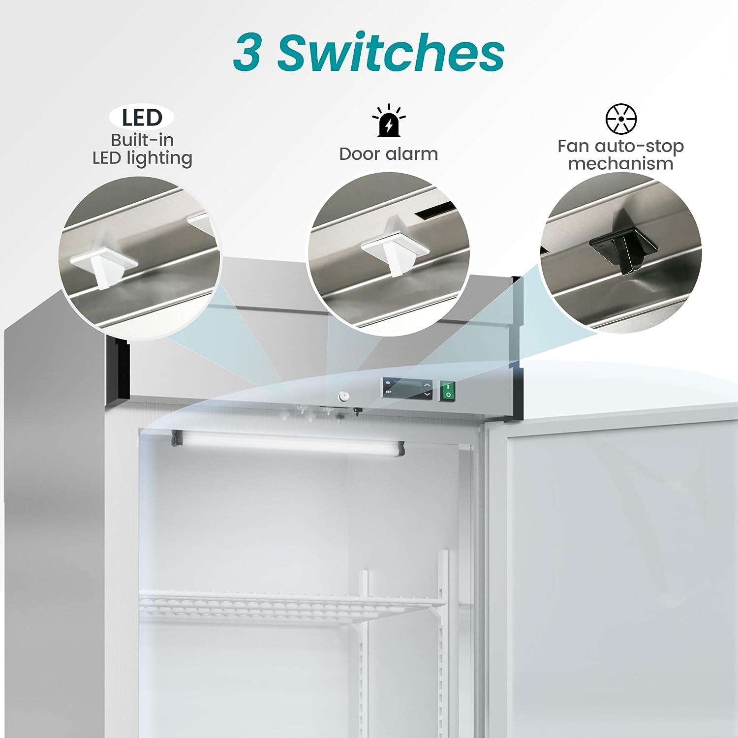 New Commercial Reach-In Refrigerator Solid Door Stainless Steel ETL 27″x29″x83″
