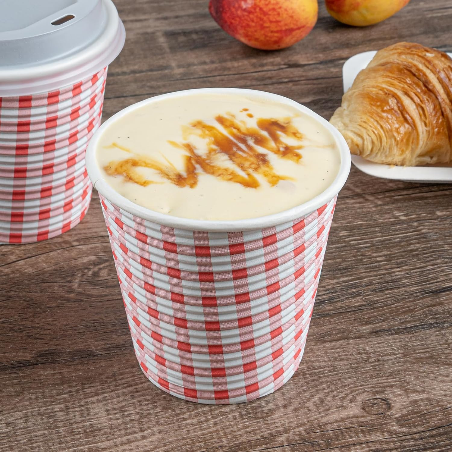 8 Ounce Disposable Coffee Cups 25 Spiral Wall Hot Cups for Coffee – Lids Sold Se