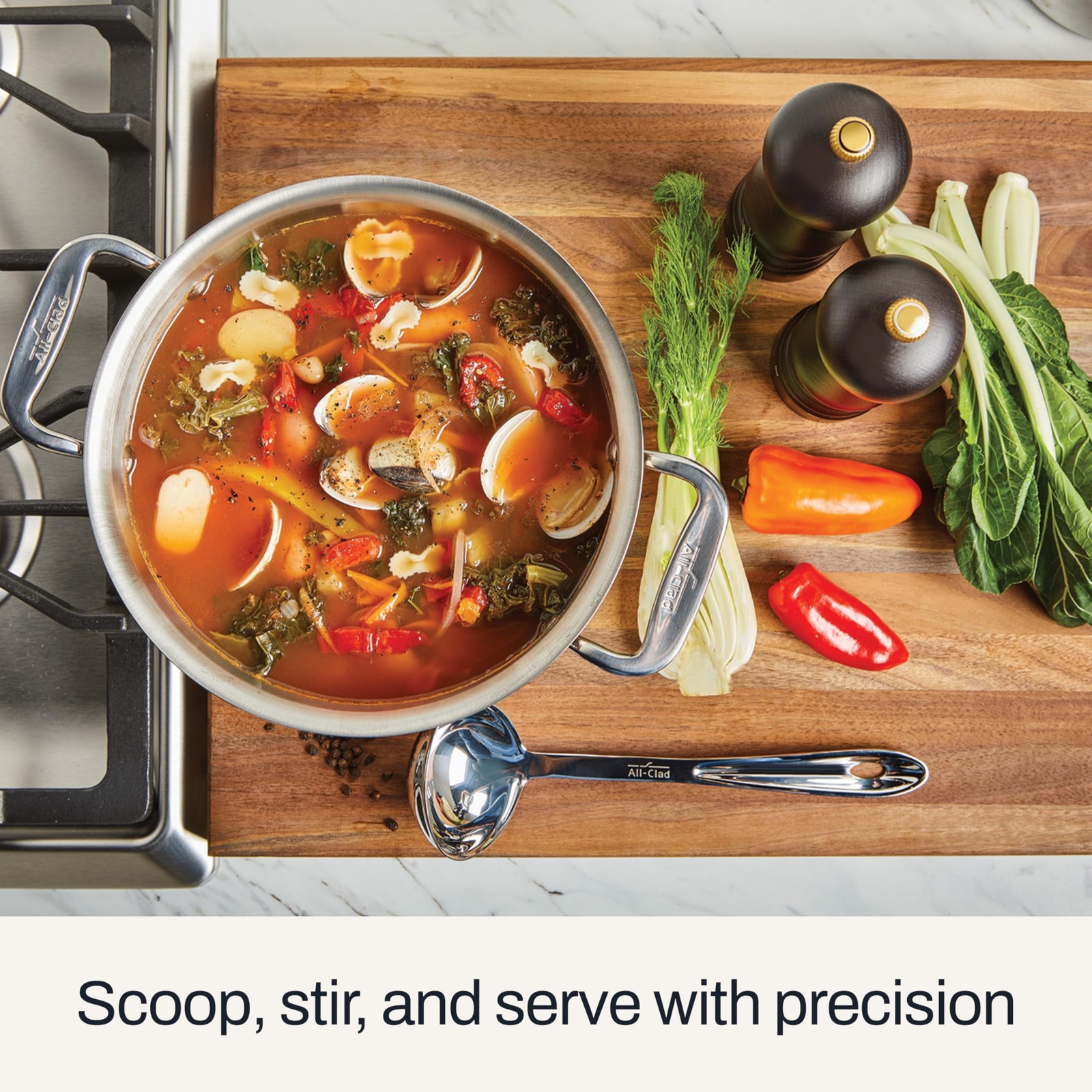 All-Clad Specialty Stainless Steel Kitchen 9.5 inches – 1 Pack, Silver