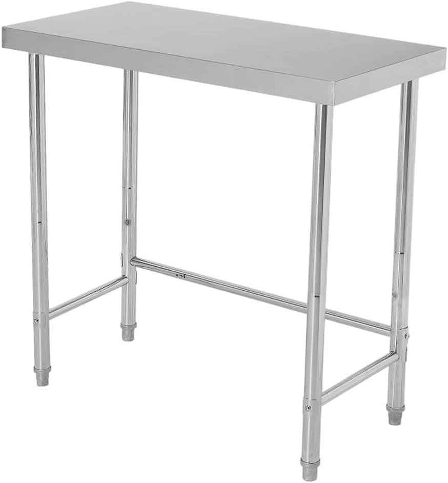 Stainless Steel Prep Table, Rust Resistant NSF Commercial Utility Worktable