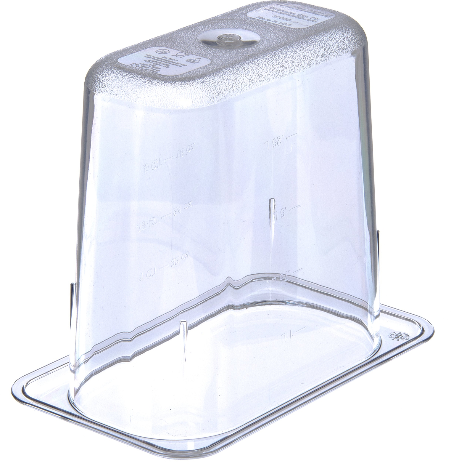 Plastic Food Pan 1/9 Size 6 Inches Deep Clear for Kitchen and Restaurant Use
