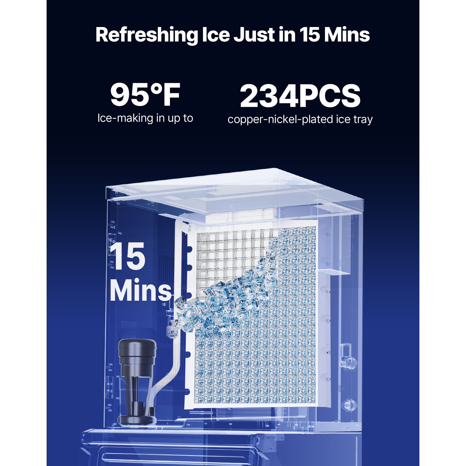 Uimoso Commercial Ice Maker Machine – Produces 800 lbs/Day with Self-Cleaning