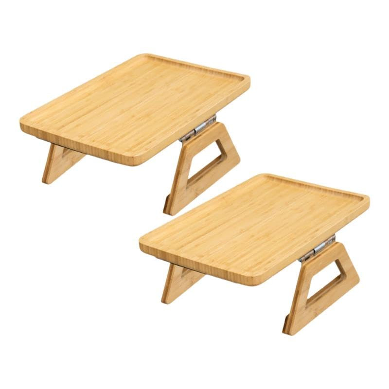 Shamrock Home Regular Sofa Arm Table – Beige 2 Pack
