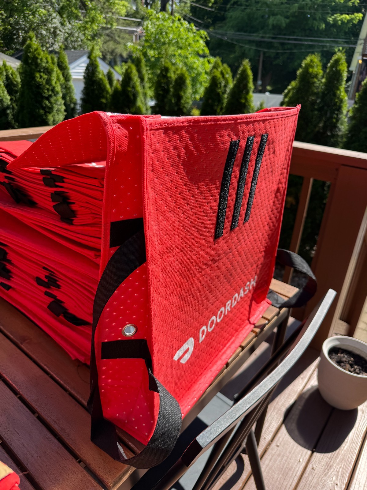 NEW DOORDASH Large Insulated Pizza Food Delivery Bag 19x19x5″ Free Shipping! 🍕