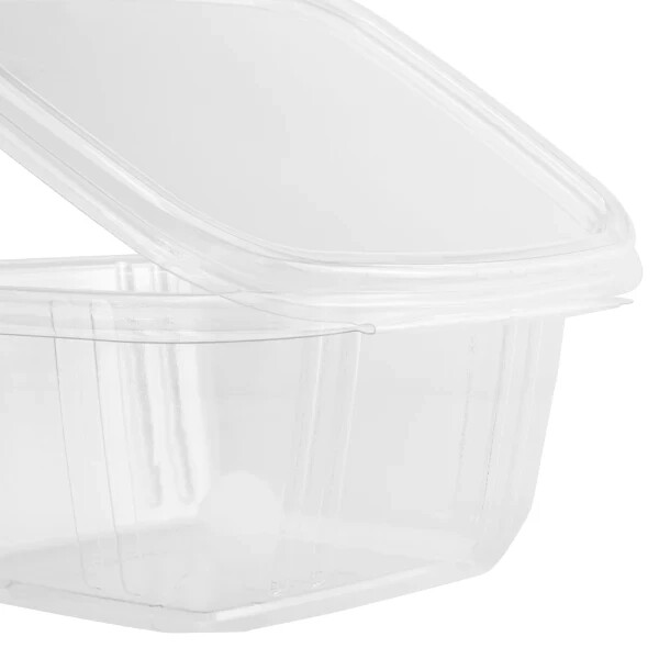 Karat 16oz PET Plastic Hinged Deli Container/Premium Takeaway Container(200 pcs)