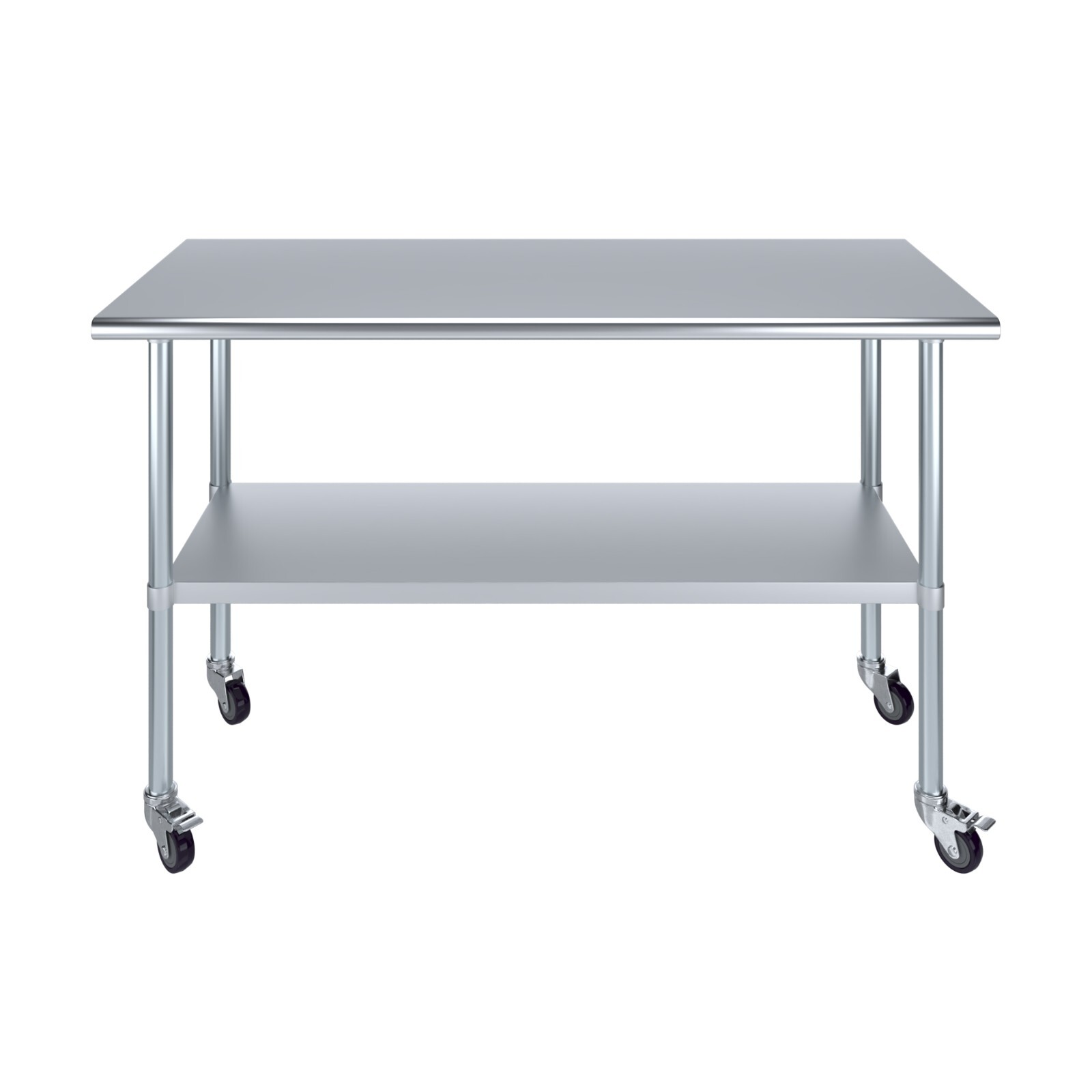 24 in. x 60 in. Stainless Steel Work Table with Wheels | Mobile Food Prep