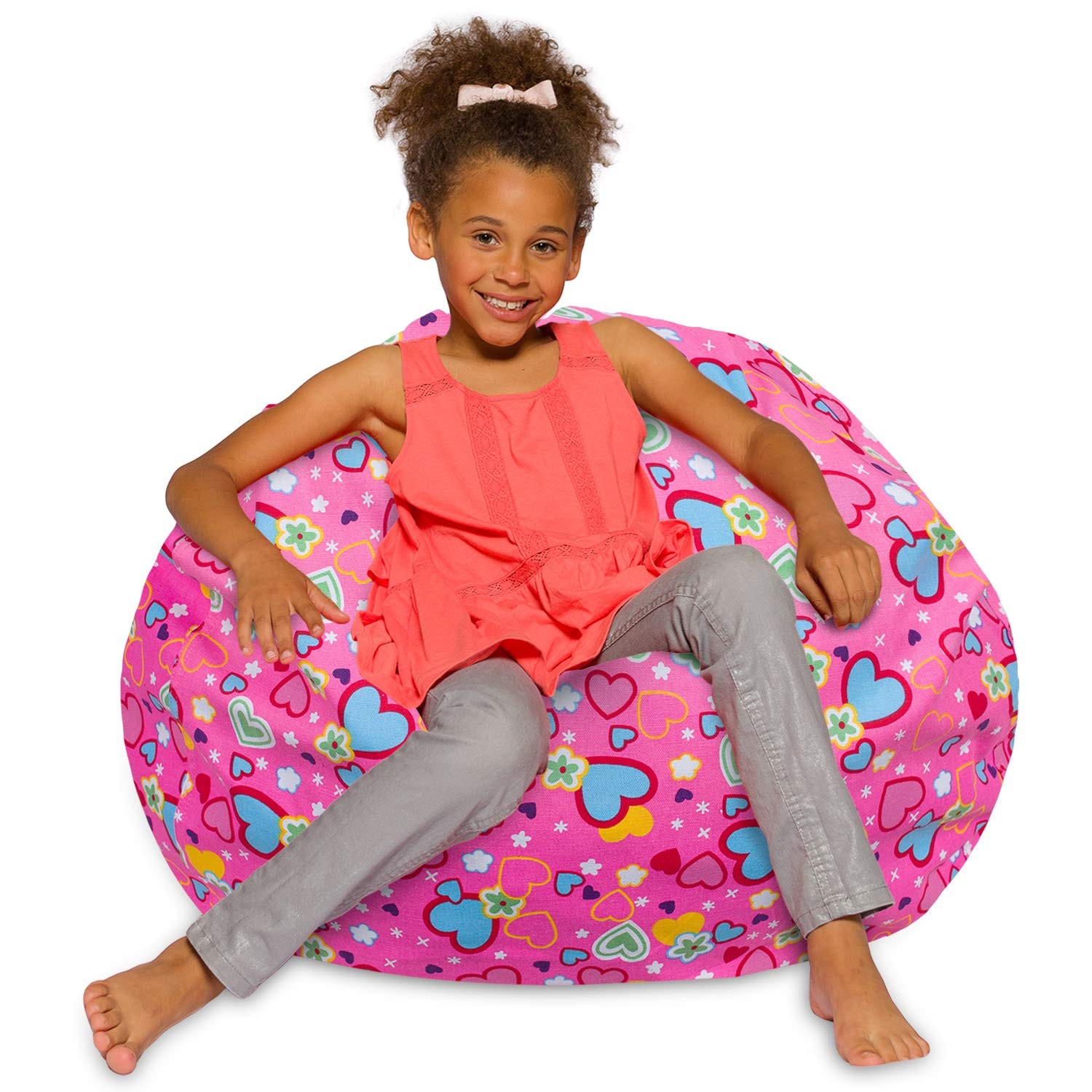 Posh Creations Bean Bag Chair For Kids Teens And Adults Includes Removable And