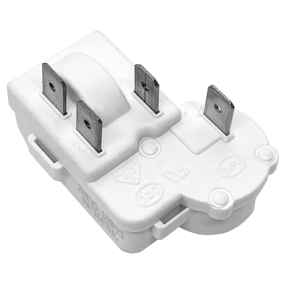 4Pin Refrigerator Over Load Protector Compressor 1.69×1.0x0.86 inches, White