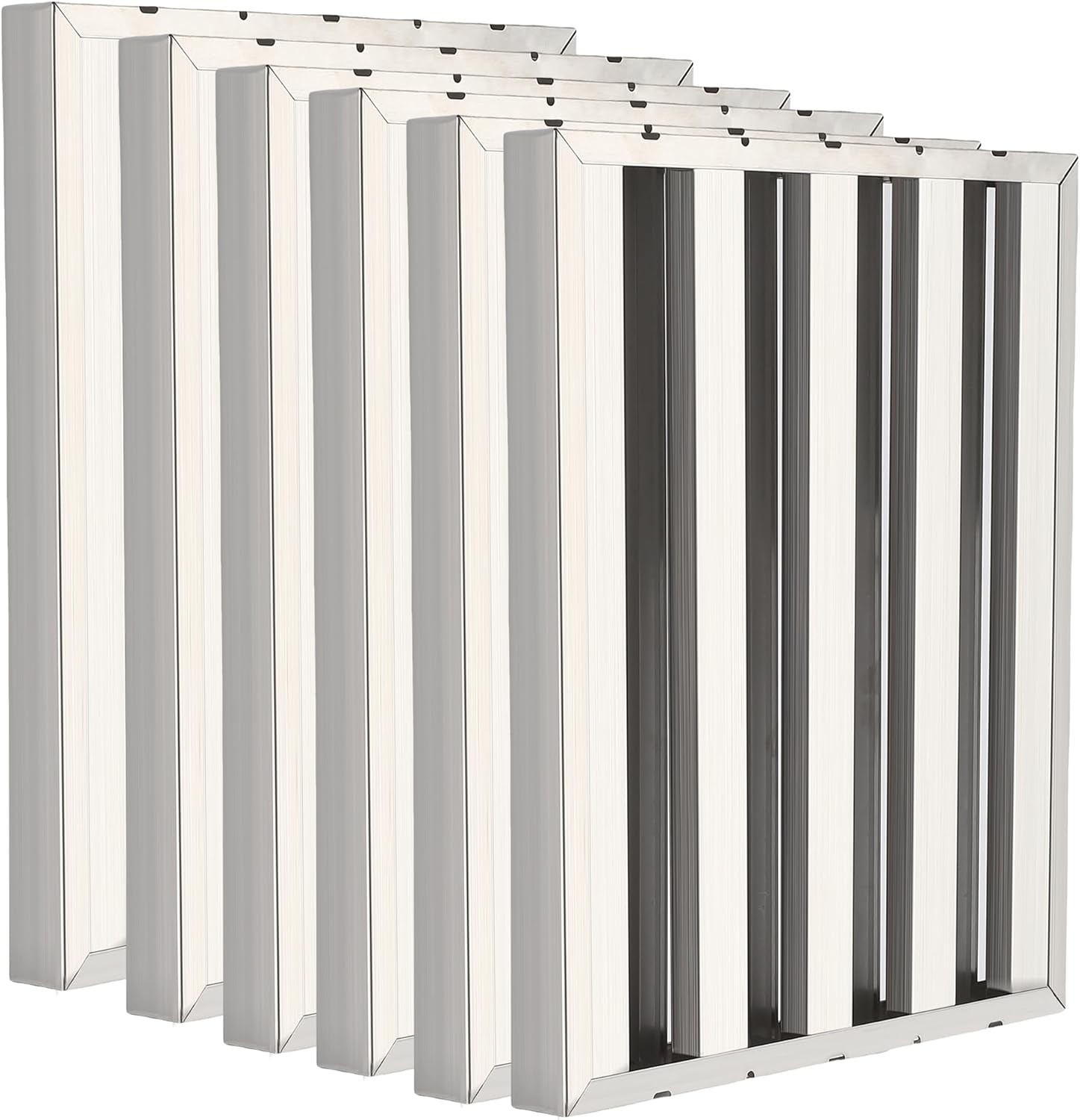 6 Pack Commercial Kitchen Exhaust Hood Filters 5 Grooves Range Hood Filters NEW