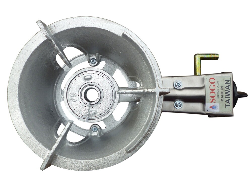 Compact 9″ High Pressure Propane Cast Iron Wok Stove Burner with Piezo Igniter