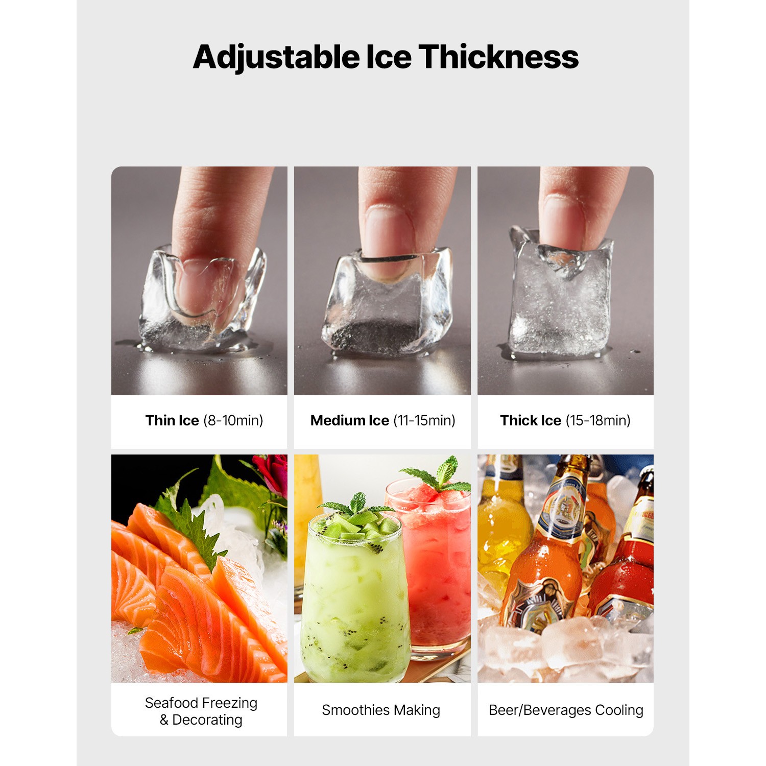 Uimoso Commercial Ice Maker Machine – 800 lbs/Day with Self-Cleaning Function