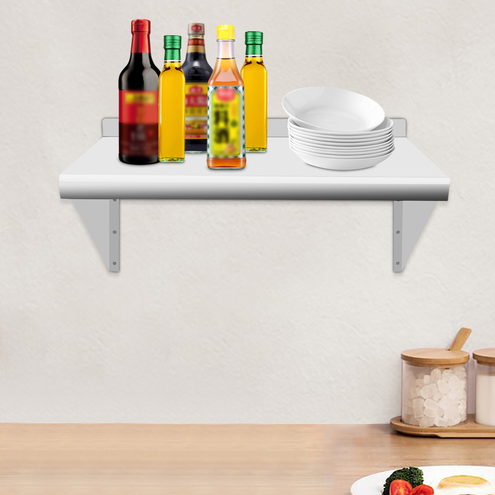 Stainless Steel Wall Shelf 12″ x 24″ Restaurant Kitchen Shelf Wall Shelving New
