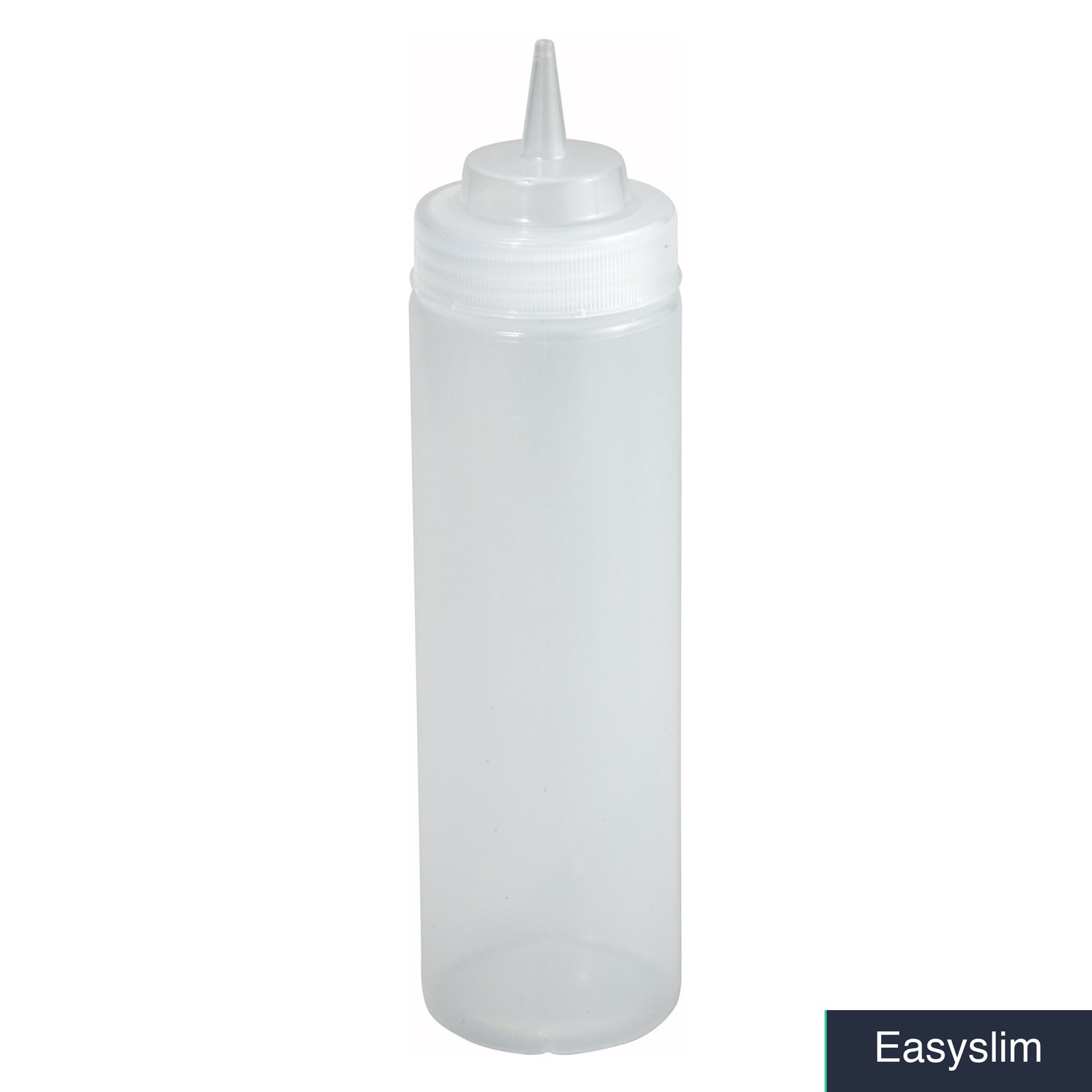Squeeze Bottles 16 oz Clear Wide Mouth 6 Pack Refillable Durable
