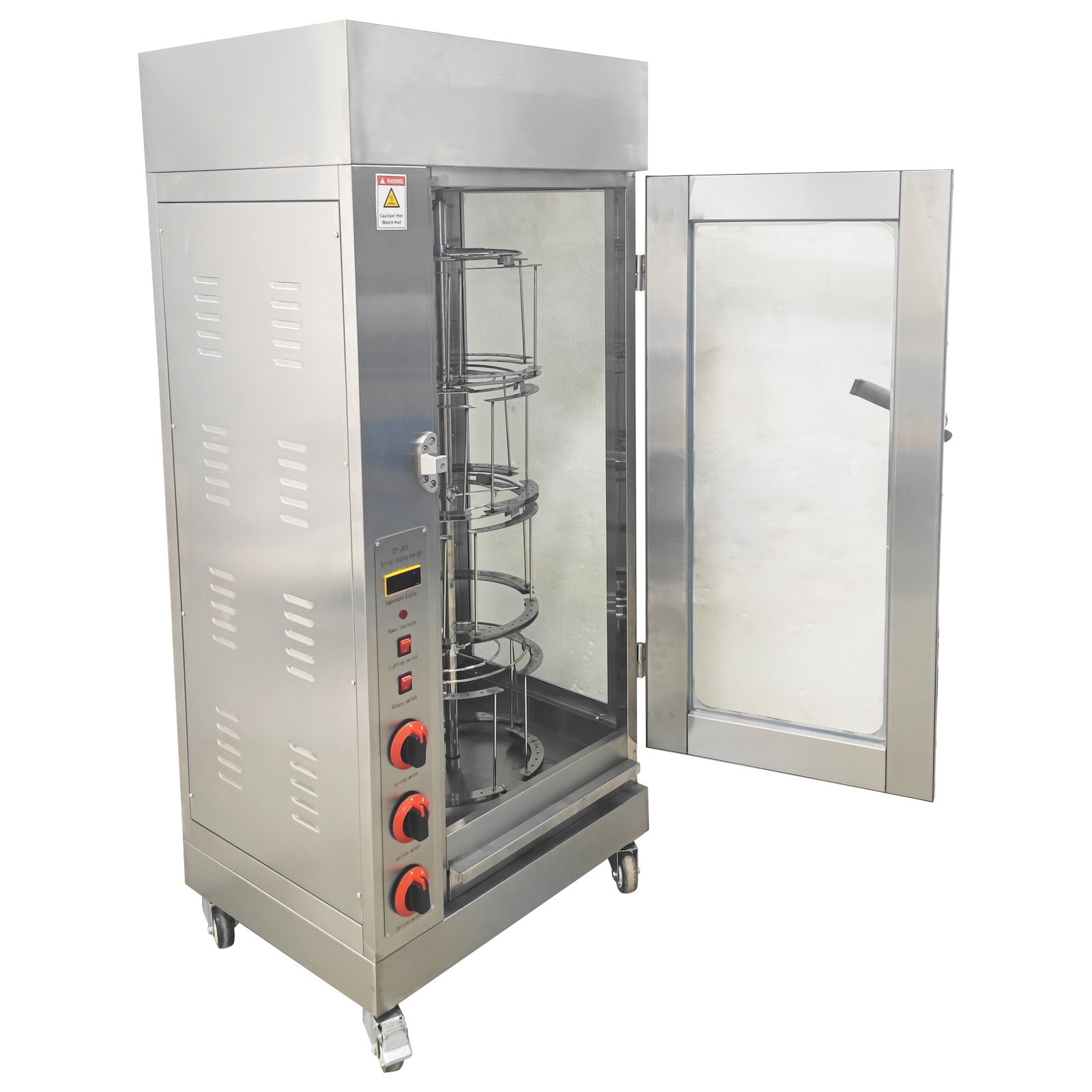 Liquefied Petroleum Gas Chicken Rotisserie Machine Stainless steel Rotary Oven