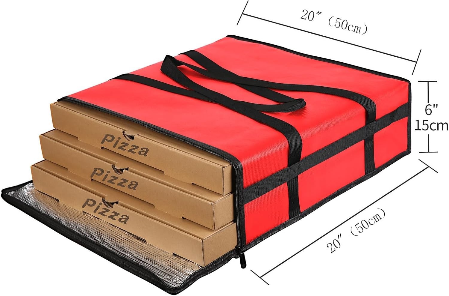 Insulated Pizza Carrier Large Delivery Bag Food Bag 20×20 for Delivery
