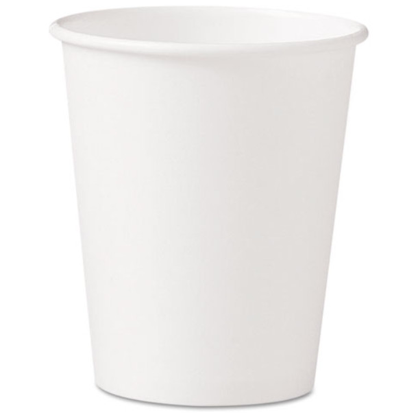 SOLO 370W 10 oz, Single-Sided Poly Paper Hot Cups, White, 50/Pack