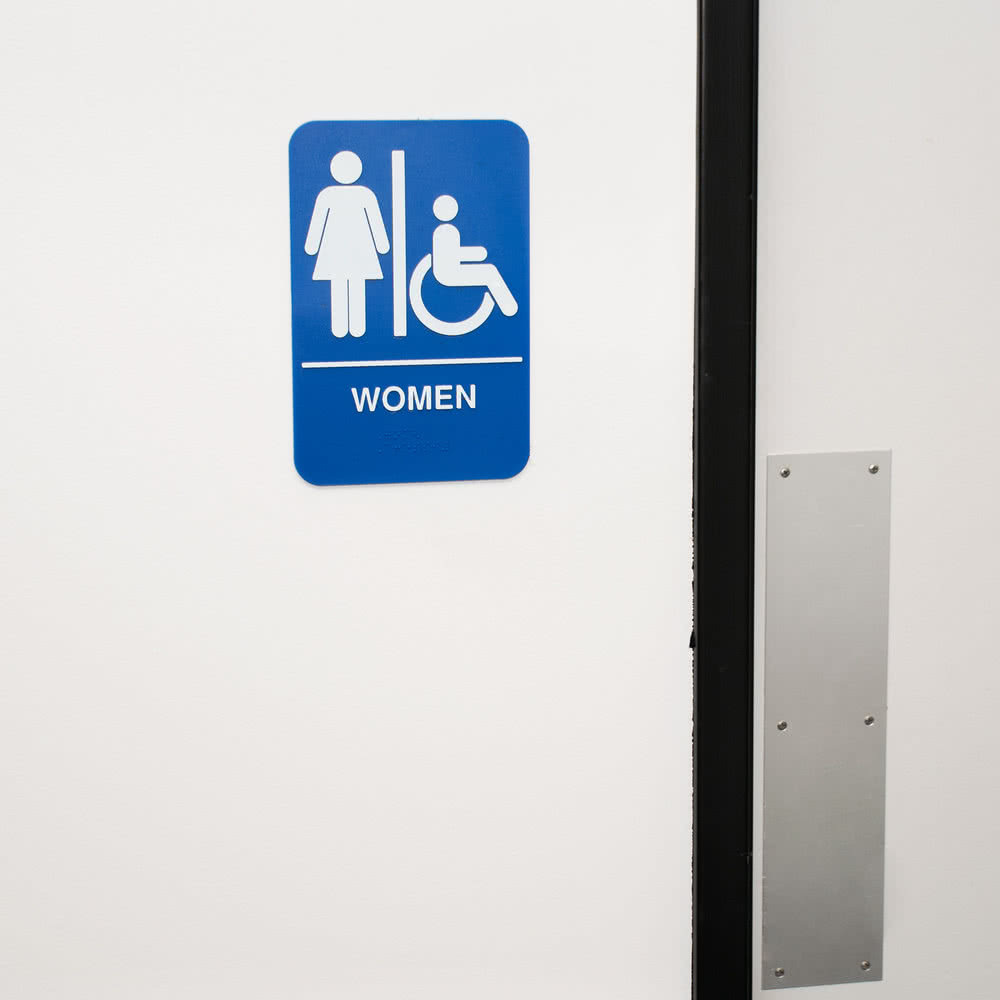 USA SELLER ADA WOMEN’S RESTROOM SIGN HANDICAP W/BRAILLE FREE SHIPPING US ONLY