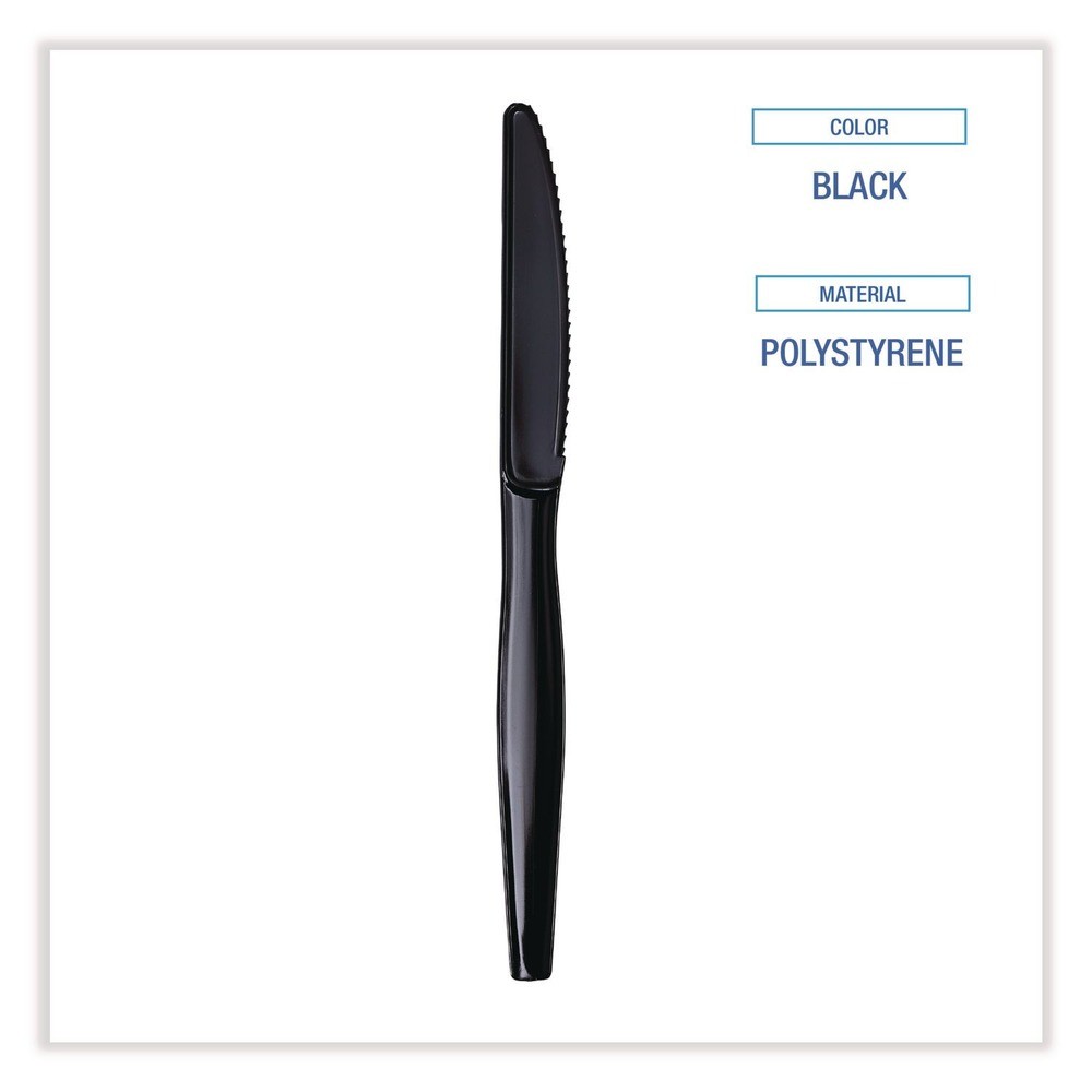 Boardwalk KNIHWPPBIW Wrapped Polypropylene Knife – Black (1000/Carton) New