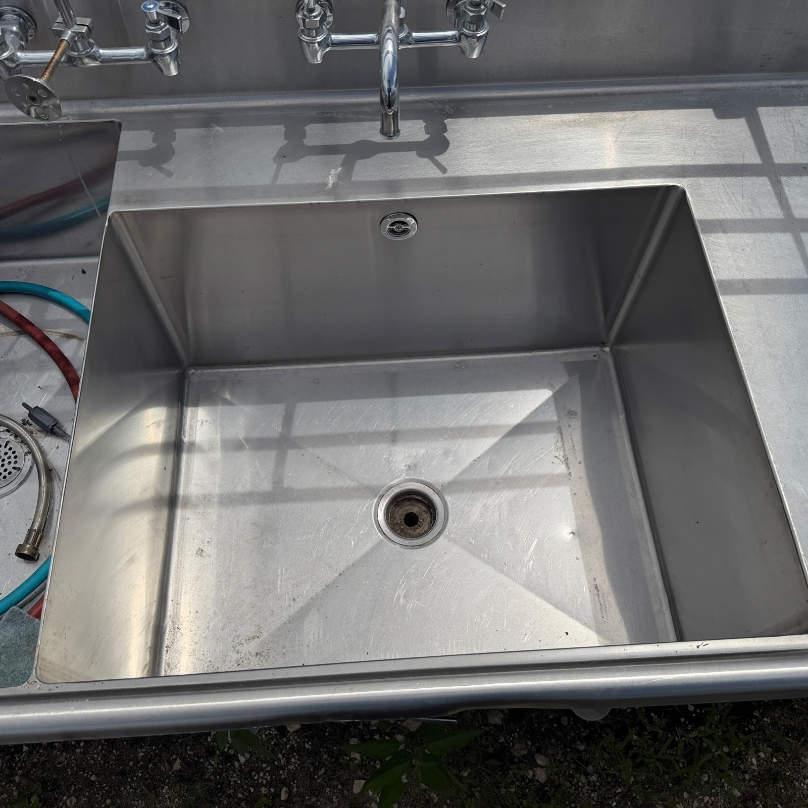 Load King 3 Compartment Commercial Sink w/ 2 Drainboards Pre-Rinse Faucet NSF SS