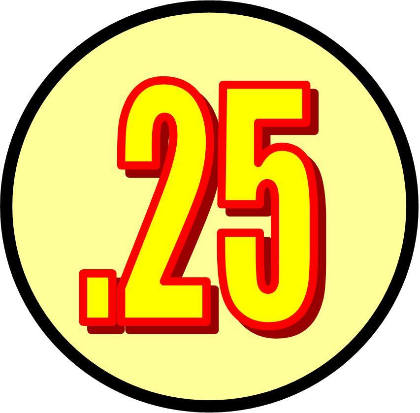 Candy Vending Machine Labels Price Stickers (10 pack) 1.25″