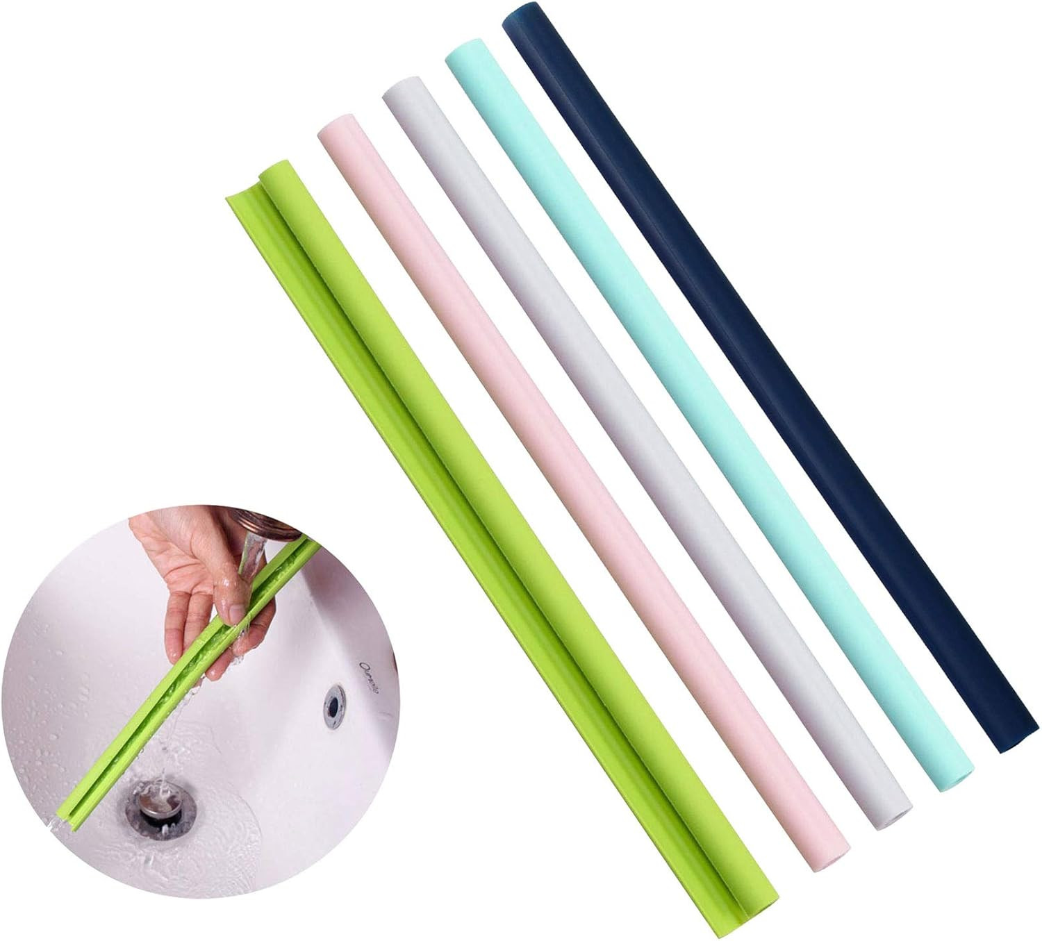 Reusable Silicone Straws – Openable & Washable, Easy to Clean, Straight Smoot…