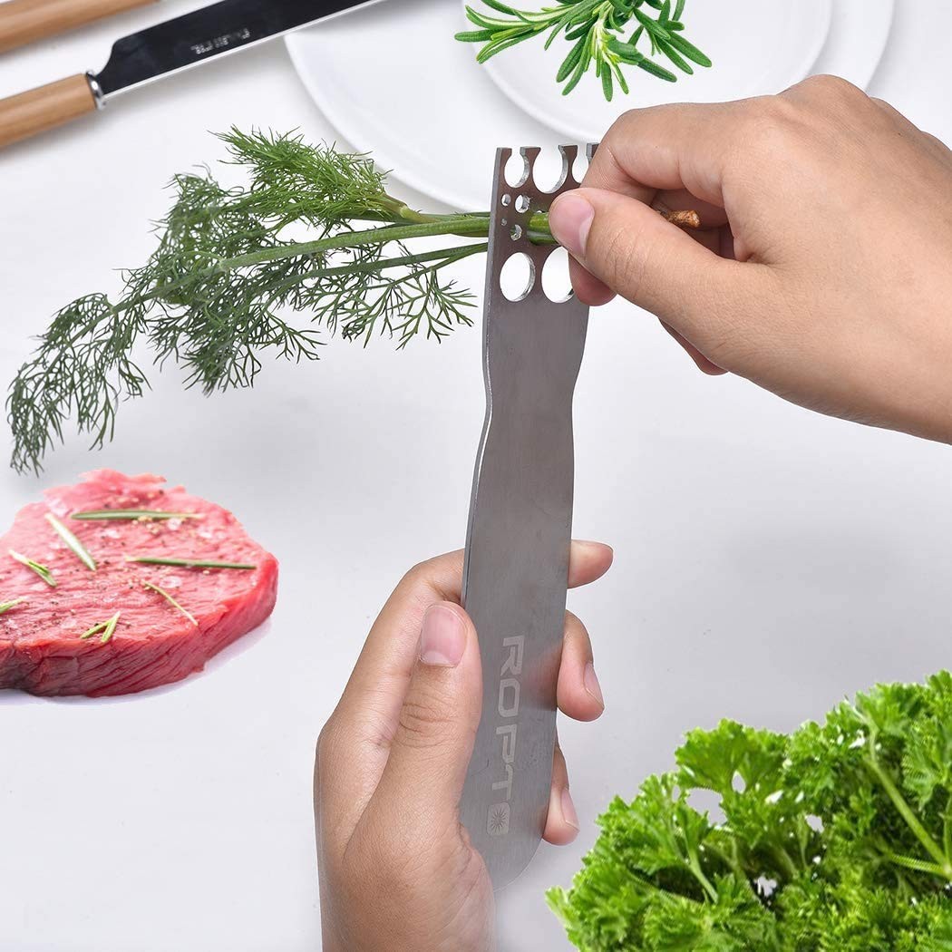 Herb Stripper Stainless Steel Kitchen Herb Leaf Stripping Tool Metal Herb Pealer