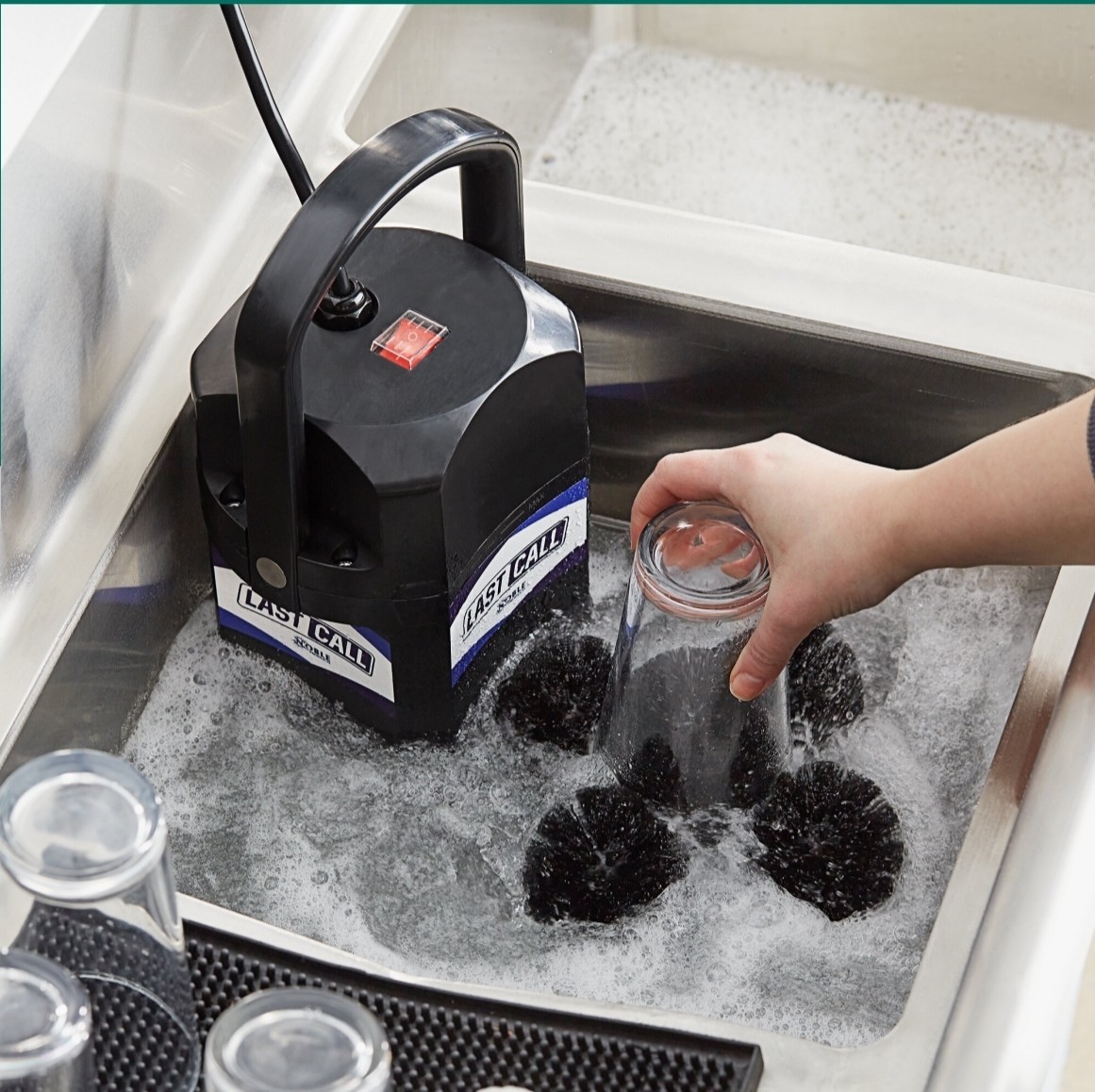 Noble «Last Call» Heavy-Duty Submersible Electric Bar Glass Washer Food Service