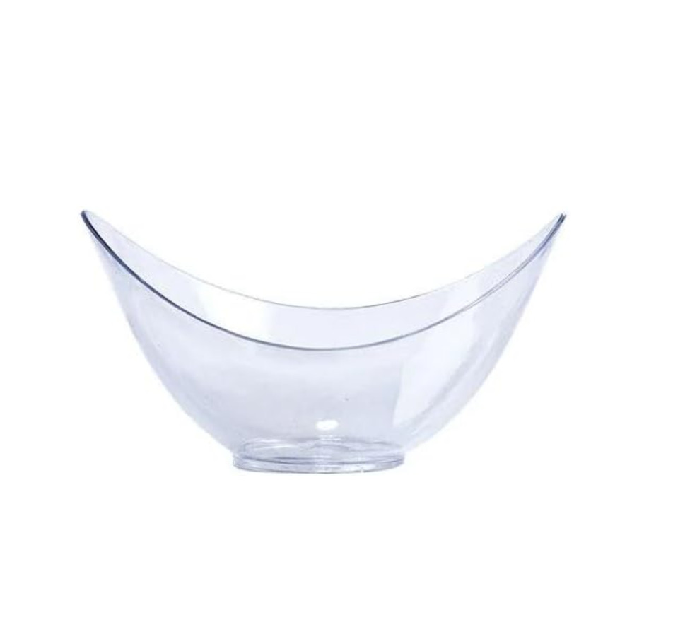 1.5oz Clear Mini Oval Plastic Bowl – Disposable Serving Bowl for Desserts 144pcs