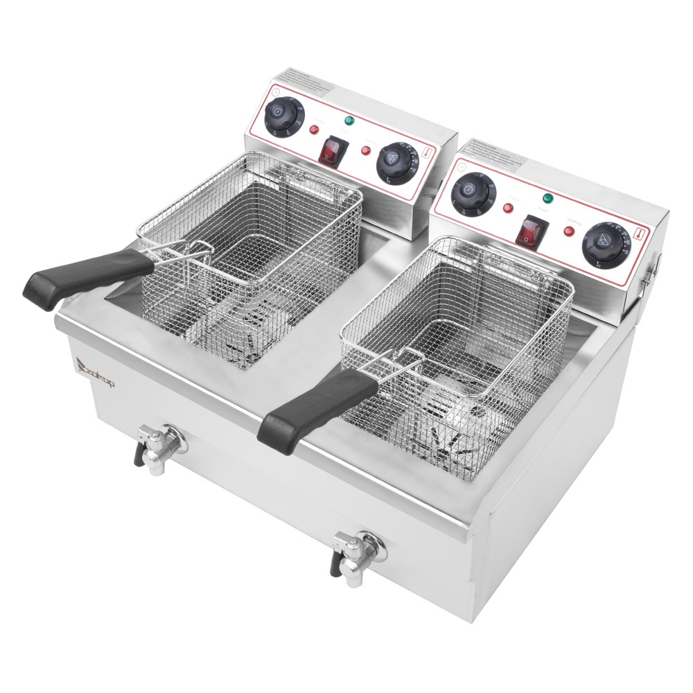 ZOKOP Food Kitchen 3400W 24.9QT Electric Countertop Deep Fryer Commercial Home