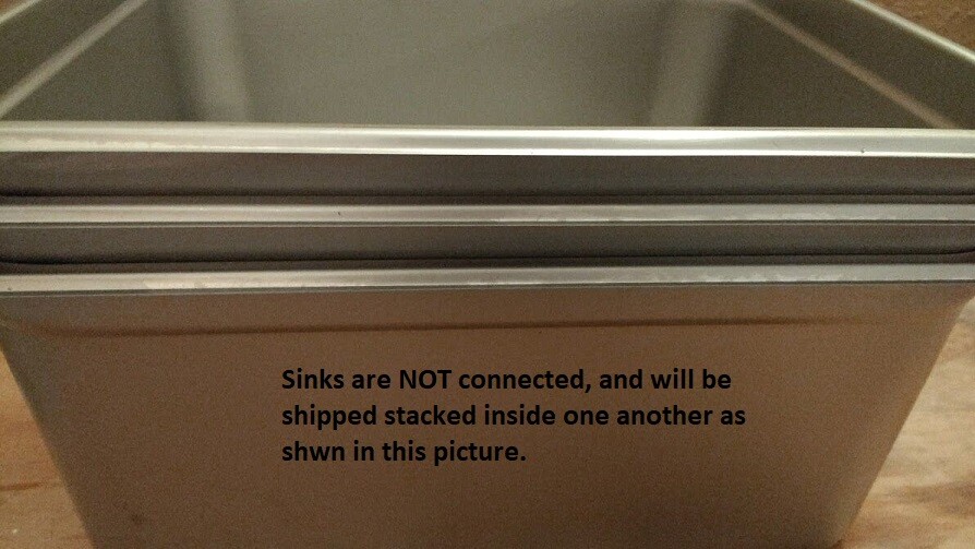 STANDARD SMALL 3 Compartment Sink Set For Portable Concession Sinks