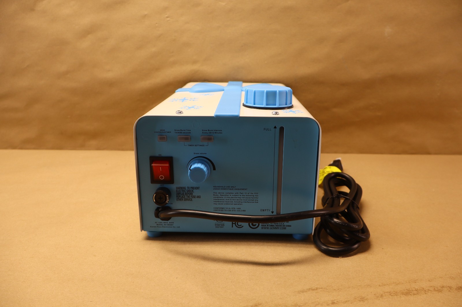 Christmas Corded Electric Faux Snow Blowing Machine 800 W Easy to Use with Timer