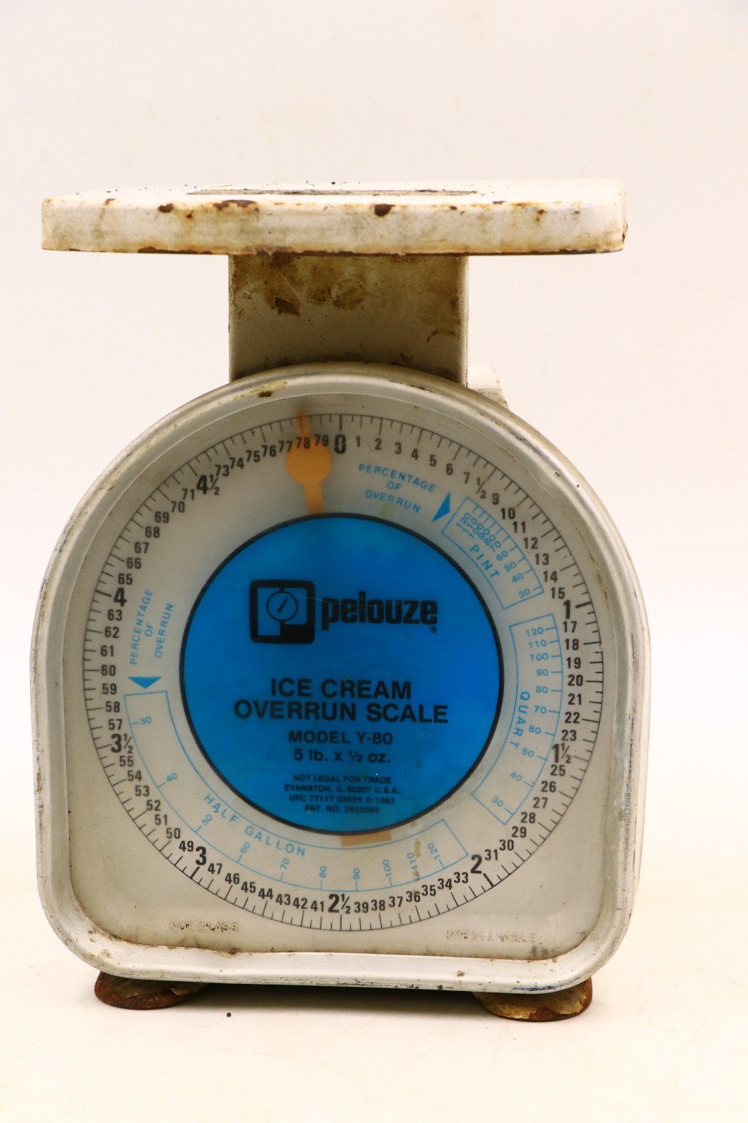 Pelouze Portion Ice Cream Overrun Mechanical Scale Y80 5 lbs x 1/2 oz Capacity