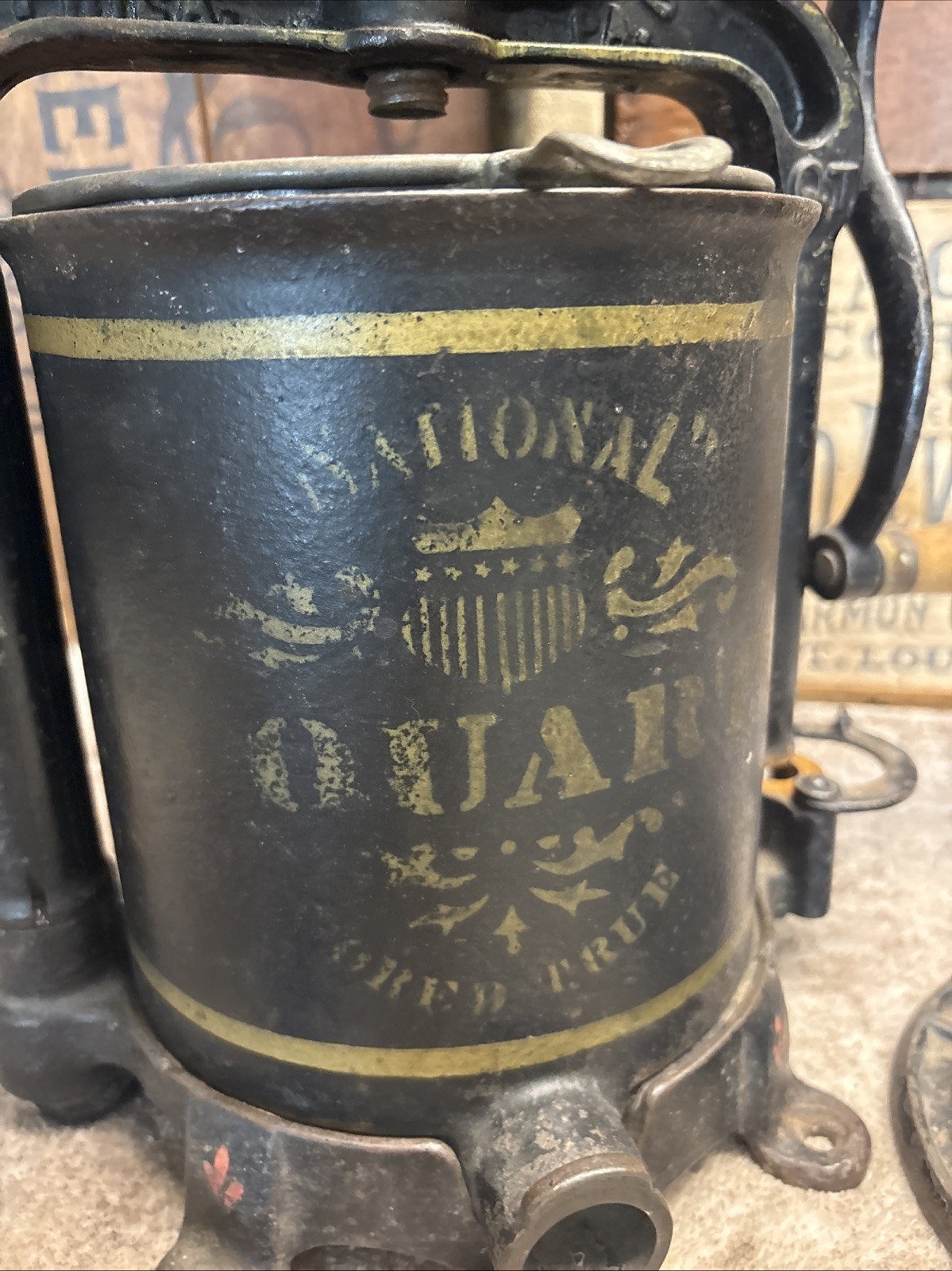 Antique Cast Iron National 4 Quart Fruit Press Sausage Stuffer Philadelphia 1897