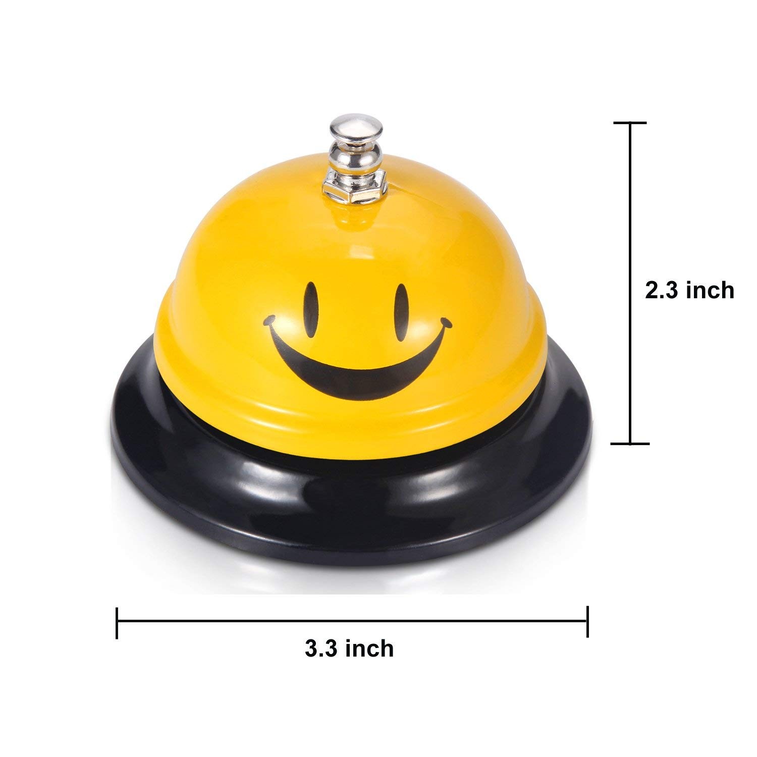 EMDMAK Call Bell, Service Bell for The Porter Kitchen 1 Pack, Yellow Smily