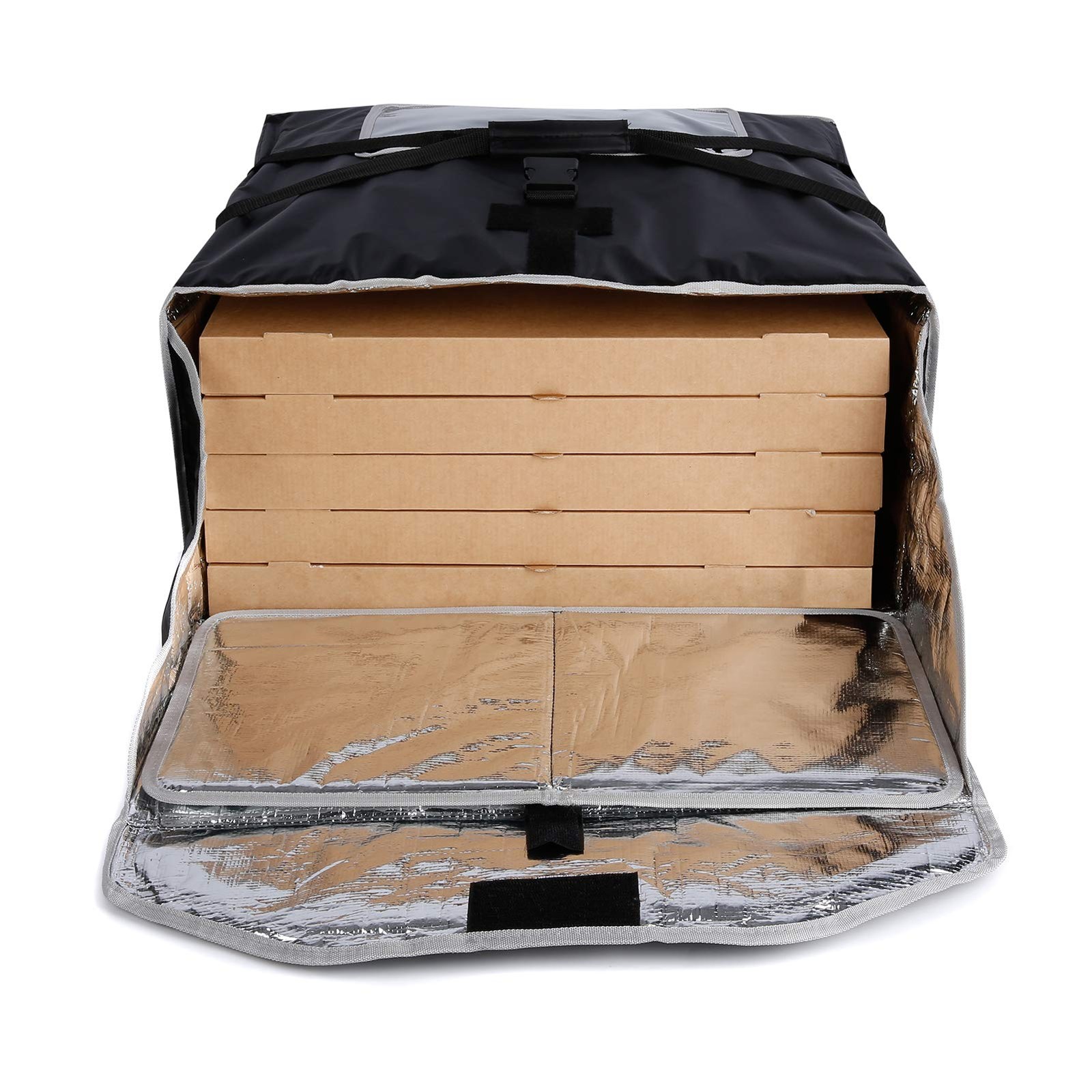 Insulated Pizza Delivery Bag 22x22x11″ Holds 5-20″ Pizza Boxes – Food Warmer