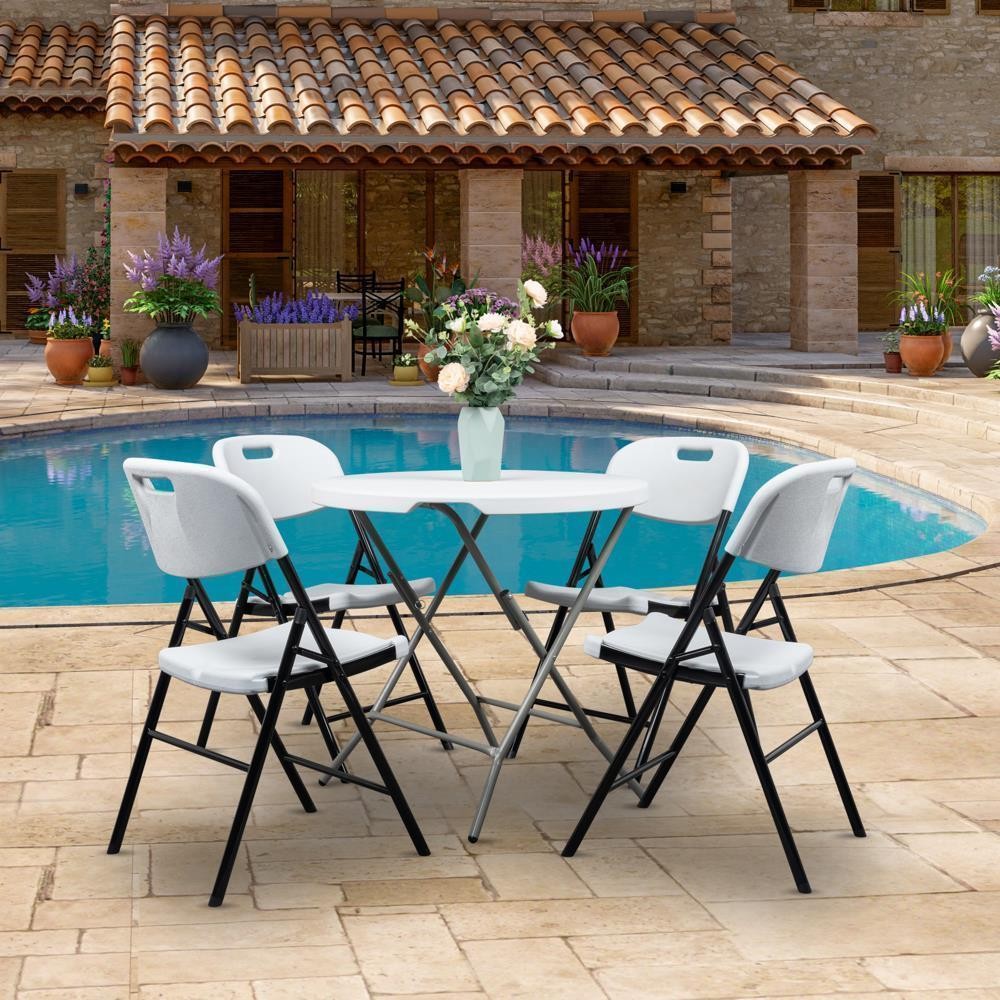 8 Packs Commercial Plastic Folding Stackable Chairs Seats -Event Wedding Party