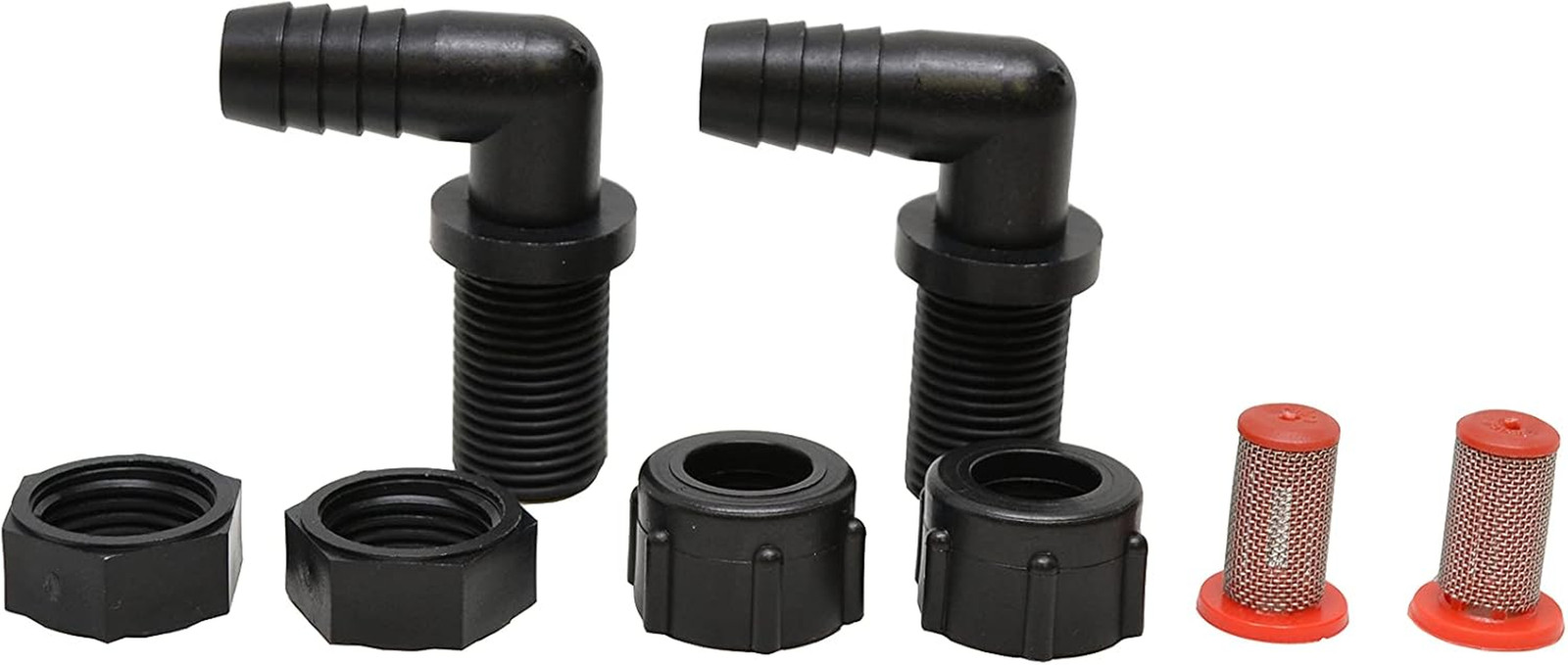 Polypropylene Elbow Nozzle Body Kit – 11/16″ MPS X 3/8″ HB, 2 Pack