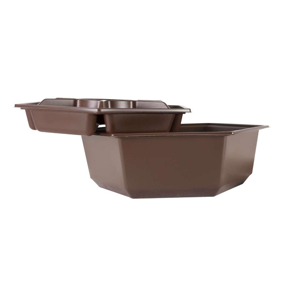 Korean Hexagon Bowl Set w/Lid 8″x8″ PP Bento To Go Box 50/100/400