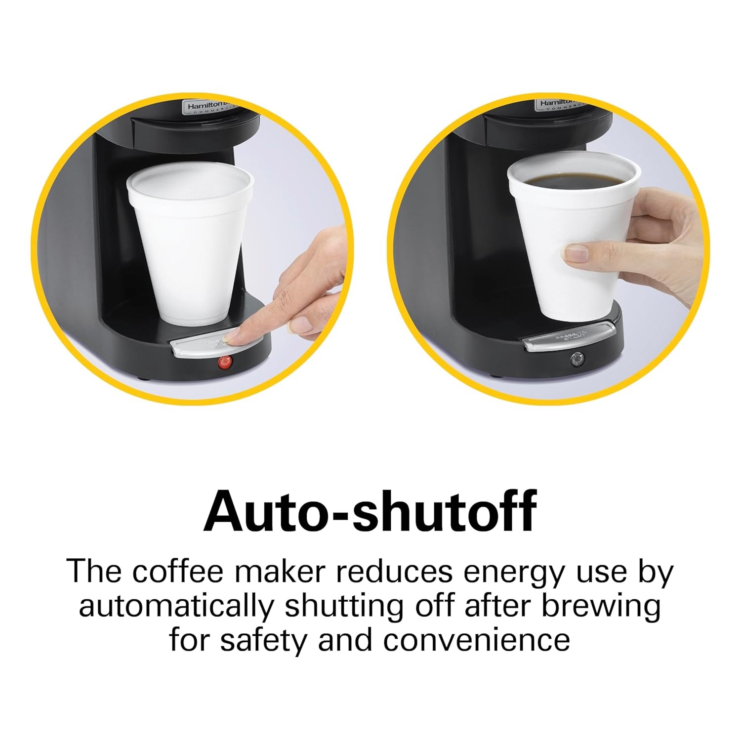 Hamilton Beach Commercial 1 Cup Pod Coffeemaker, Black, Single Serve HDC200B