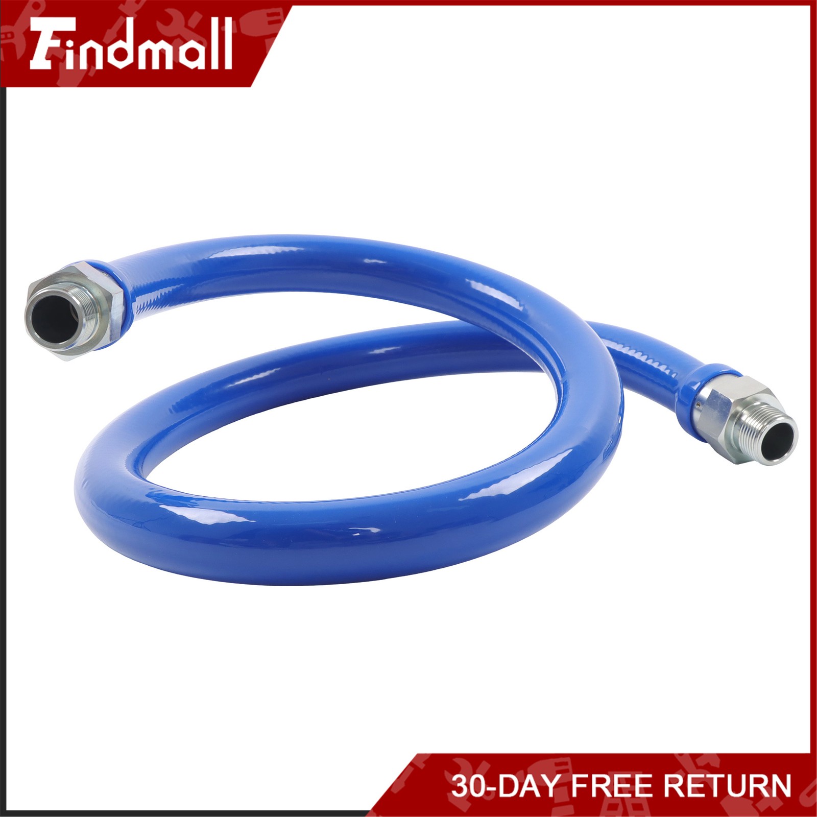 Findmall 1675KIT48 Safety System Kit, 48 Inch Commercial Gas Hose Connector Kit