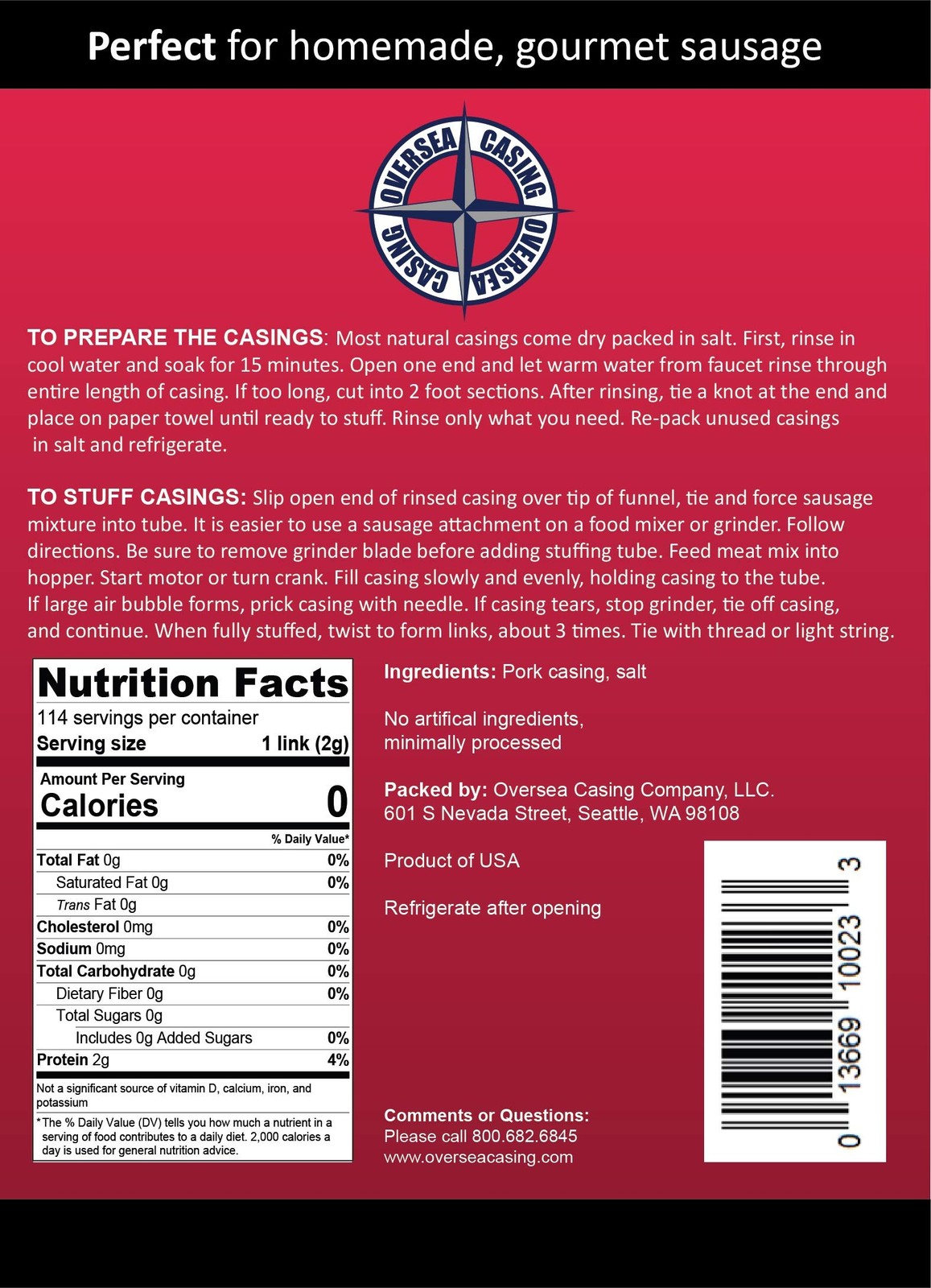Hog Home Pack Sausage Casings 32mm (8oz.) 8 Ounce (Pack of 1)