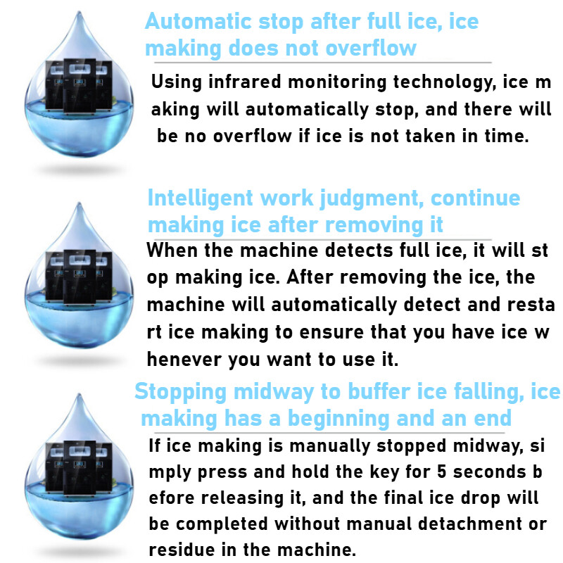 40 Ice Grid Portable Self-Cleaning Electric Automatic lce Maker Machine 110lbs